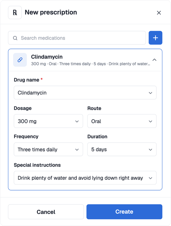 New prescription form