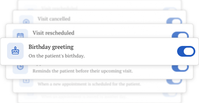 Automatic message settings