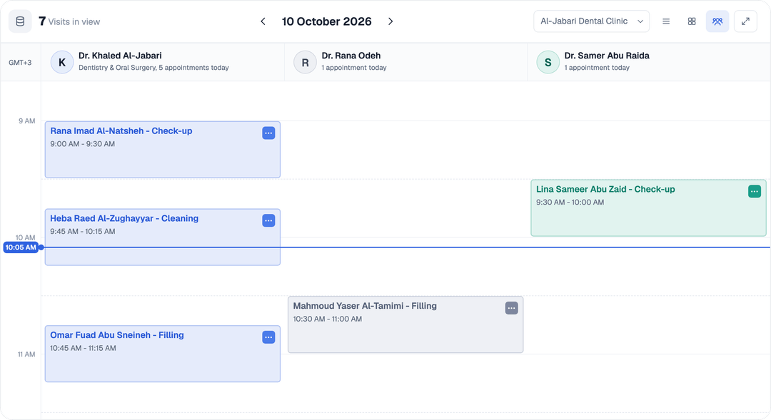 Shared reservations calendar