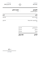 فاتورة مريض قابلة للطباعة