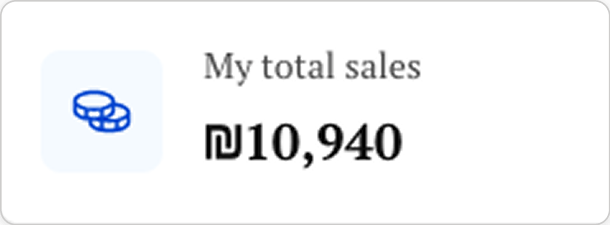 My total sales: ₪10,940